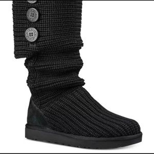 Ugg knit black boots size 6